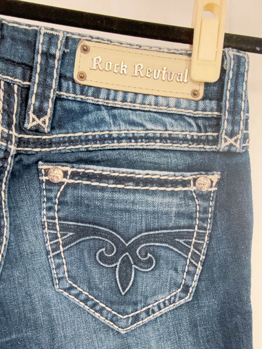 Rock Revival blake Straight Denim jeans size 26 - Picture 4 of 13